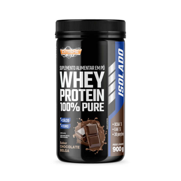 Whey Protein 100% Pure Isolado – Sabor Chocolate Belga